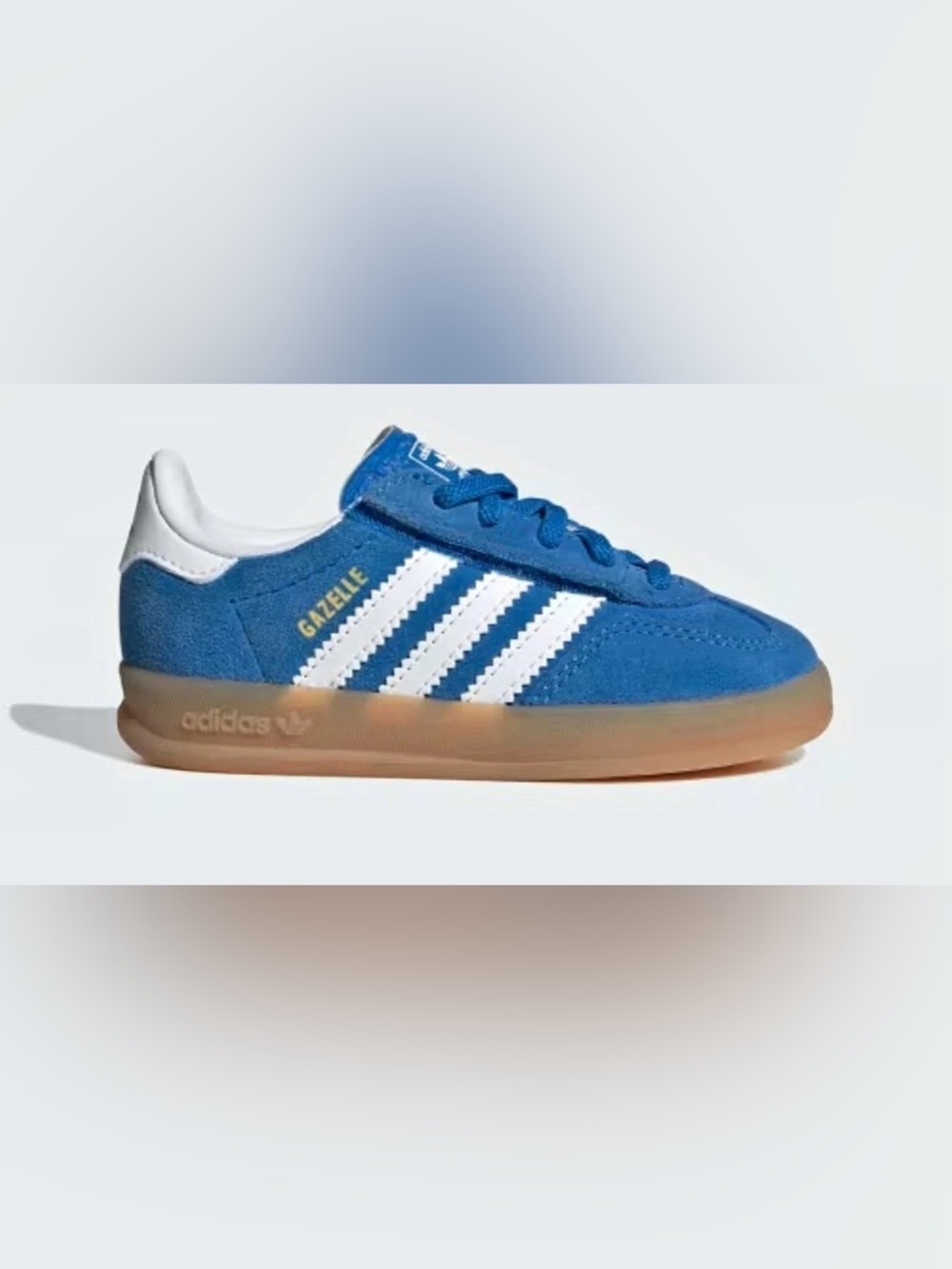 Toddler adidas Gazelle Blue & White Sneakers New